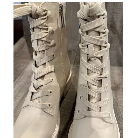Clear by Dolce Vita | Ivory Leather Lottie Boots | Size 6.5 - Picture 9 of 15